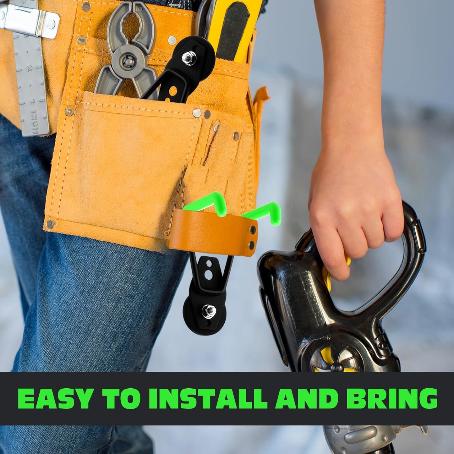 Landhoow Large Magnetic Hooks Heavy Duty Garage Magnet Hooks Strong Storage Utility Magnetic Hangers with Anti Slip Rubber Coating for Indoor and Outdoor Hanging(Green,6 Pcs)