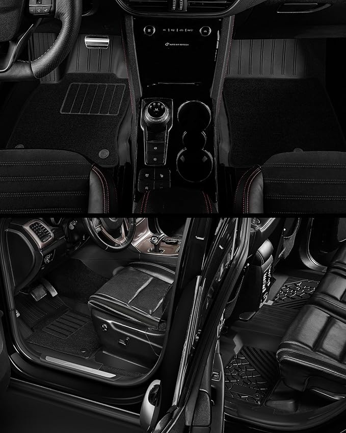 3W Floor Mats&Cargo Liner with Carpets on TOP Fit for Jeep Wrangler JL 2018-2024 2025 Unlimited 4-Door Sahara Willys Rubicon Without Subwoofer(Non JK or 4XE) Full Set Mats, 8PCS