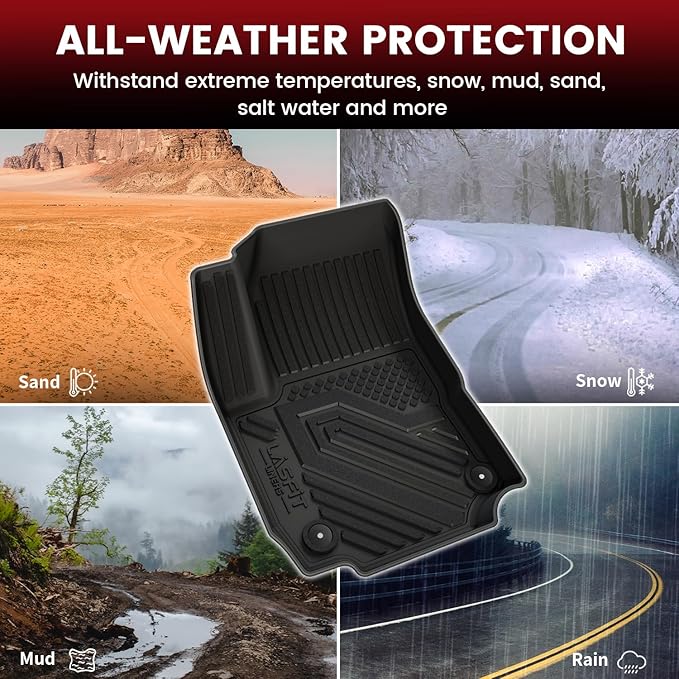 LASFIT Floor Mats & Cargo Liner for Chevrolet Chevy Equinox/GMC Terrain 2018-2024 (Not for Equinox EV 2024-2025), All Weather TPE Custom Fit Floor Mats, Car Mats Full Set for Equinox/Terrain, 4PCS