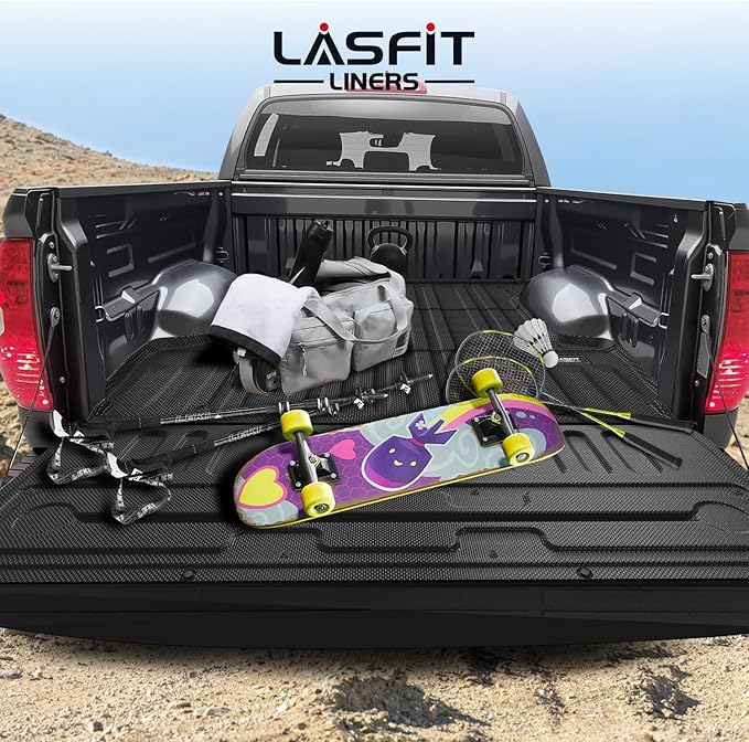 LASFIT Tailgate Mat for Toyota Tundra 2007-2021 (Not Fit Drop-in Liners), All Weather Truck Tailgate Liner for Tundra TPE Tailgate Protector Liner Tundra 2007-2021 Accessories, Black
