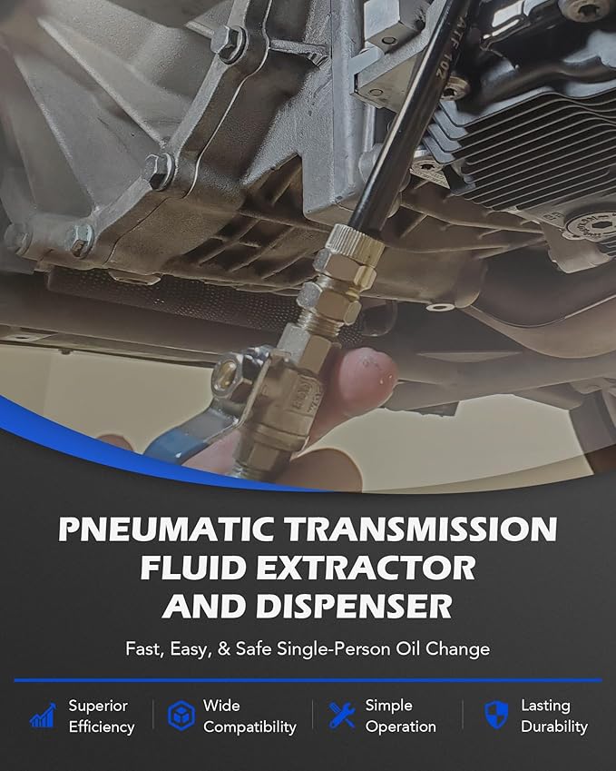 Orion Motor Tech Oil Extractor Pump and Dispenser Tool Kit, 6L Pneumatic Transmission Fluid Bleeder Set, 1.6 gal 2 Way Vacuum Fluid Evacuator and Filler Oil Change Kit 15 ATF Refill Adapters 3 Hoses
