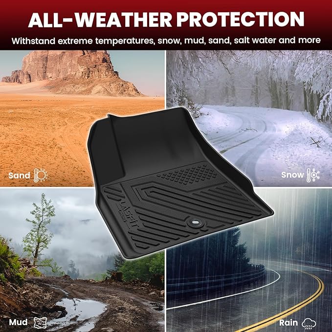 LASFIT Floor Mats for Chevy Traverse 2009-2017(Only 7 Seat)/Buick Enclave 2008-2017(Only 7 Seat)/Saturn Outlook 2008-2010(Only 7 Seat)/GMC Acadia 2007-2016 & Acadia Limited 2017(Only 7 Seat)