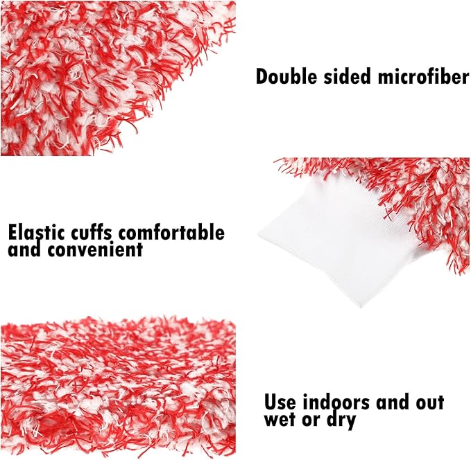 Tallew 5 Pcs Microfiber Car Wash Mitt Absorbent Detailing Washing Gloves Automotive Car Cleaning Supplies for Cars Motorcycles Suvs Trucks Boats, 7 x 11 Inches