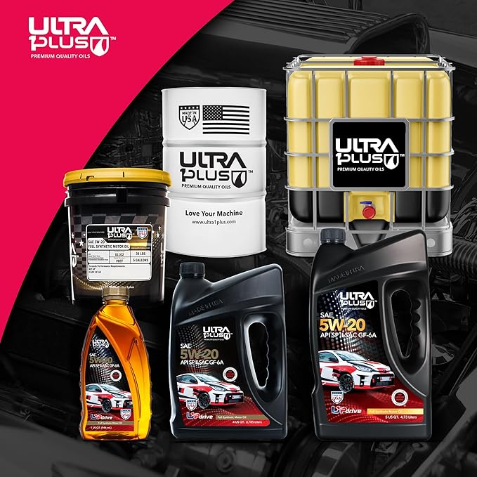 ULTRA 1PLUS SAE 5W-20 Full Synthetic Motor Oil API SP ILSAC GF-6A - 5W20 motor oil, 1 Gallon