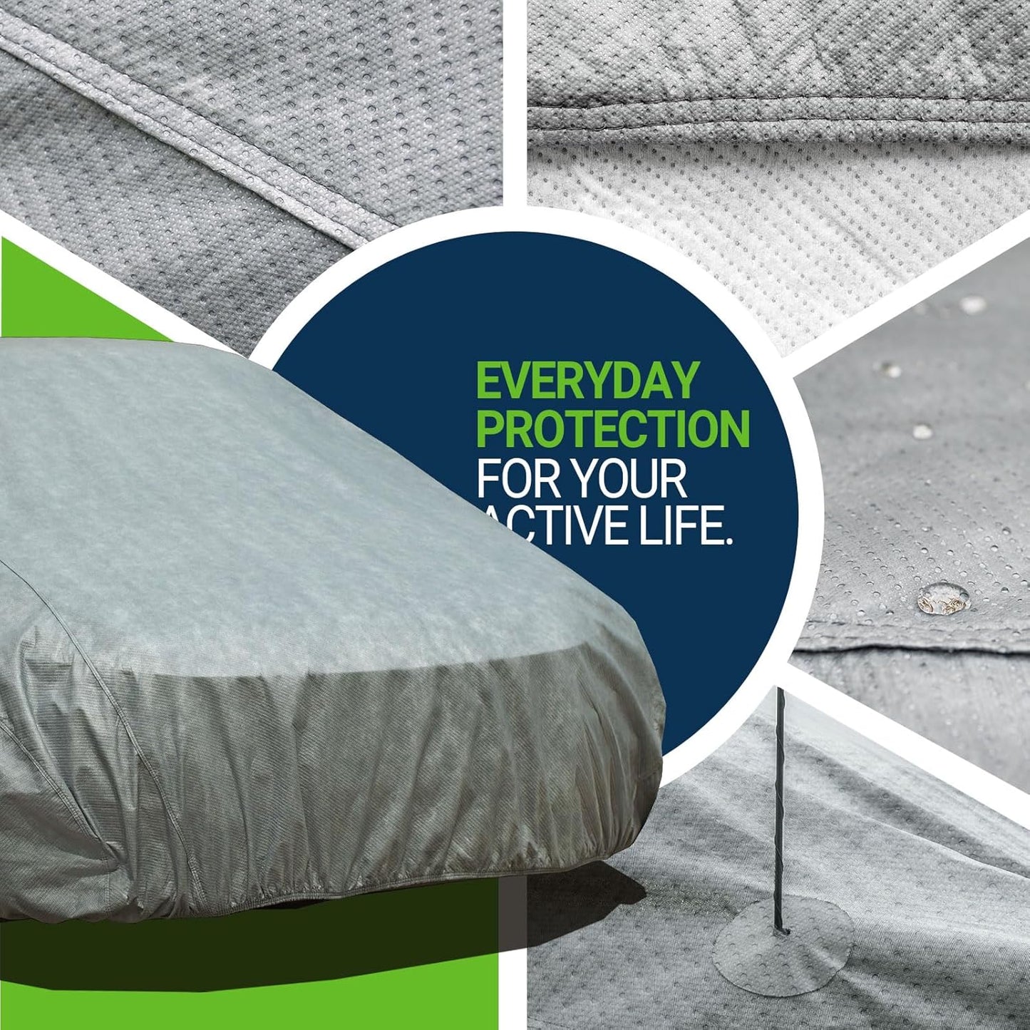 All Weather Waterproof Car Cover, 7-Layer Non-Woven Cotton Car Covers for Automobiles Car Snow Cover, Full Exterior Covers, Winter Rain Sun Sedan, Grey, Size Sedan C6 206”-228”