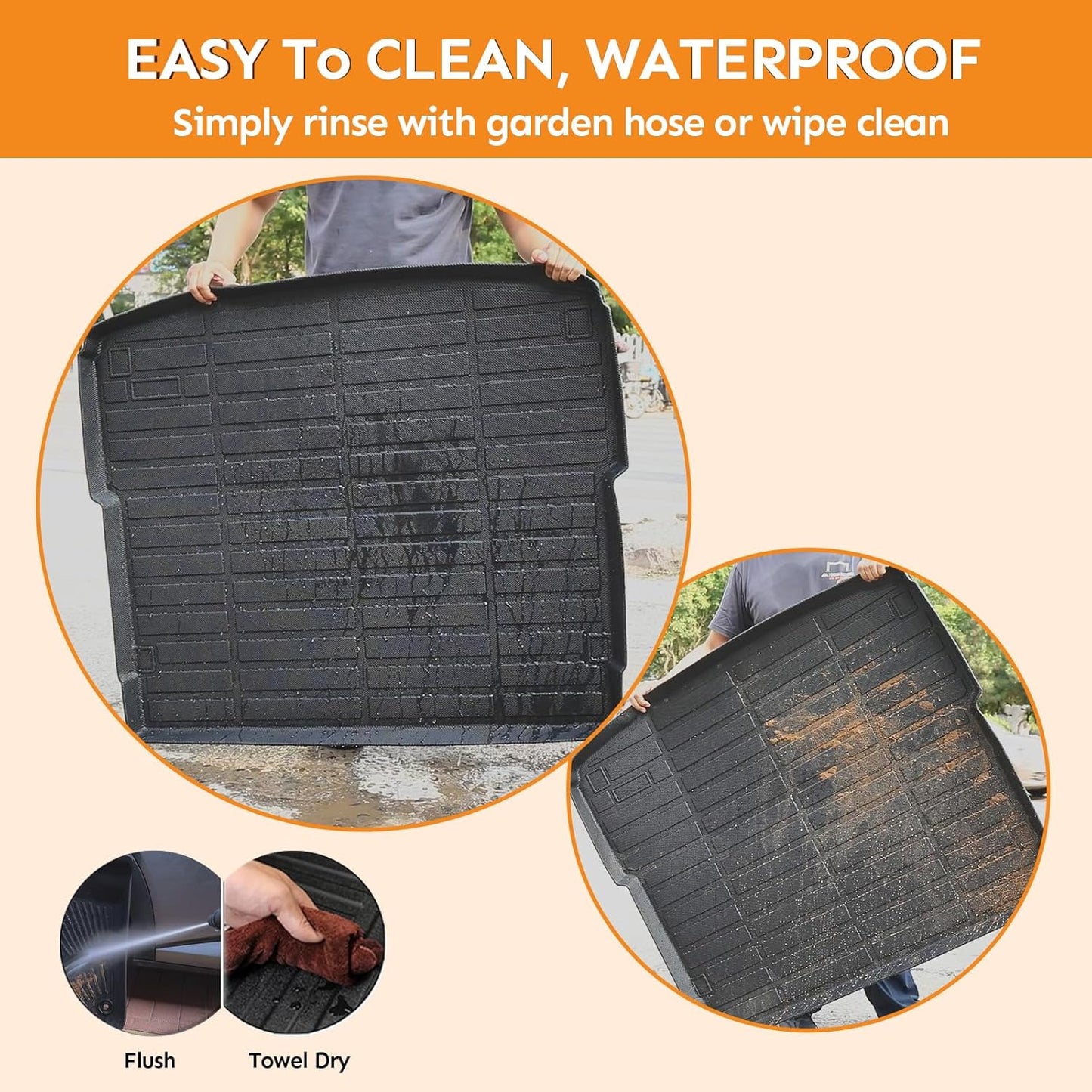 Binmotor-Floor Mats & Cargo Liner for Lincoln Nautilus 2019-2023/ Lincoln MKX 2016-2018, All Weather Car Mats for Nautilus Rubber Liners Accessories