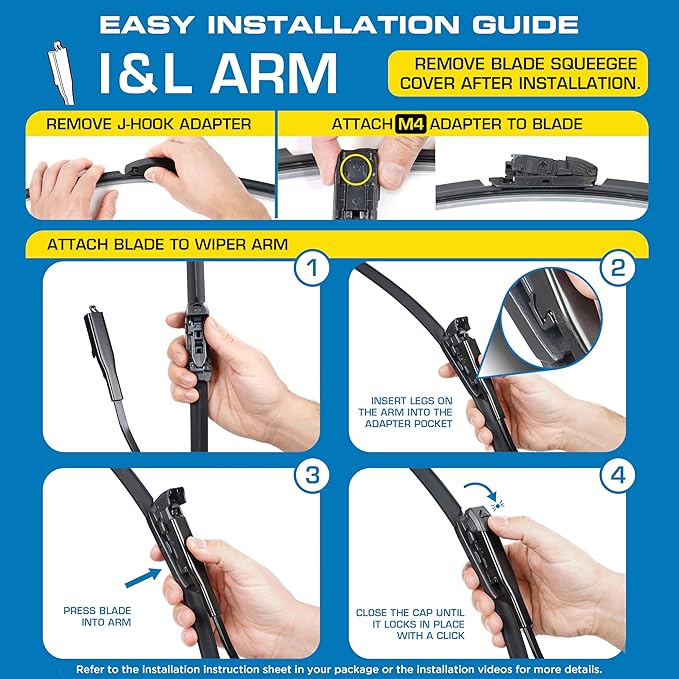 Rain-X 810331 Total Clear Beam Wiper Blades 26" & 22" Windshield Wipers for All-Weather Performance, Rubber Squeegee for Smooth Clean Wipe & Quiet Operation - 2 Pack Value