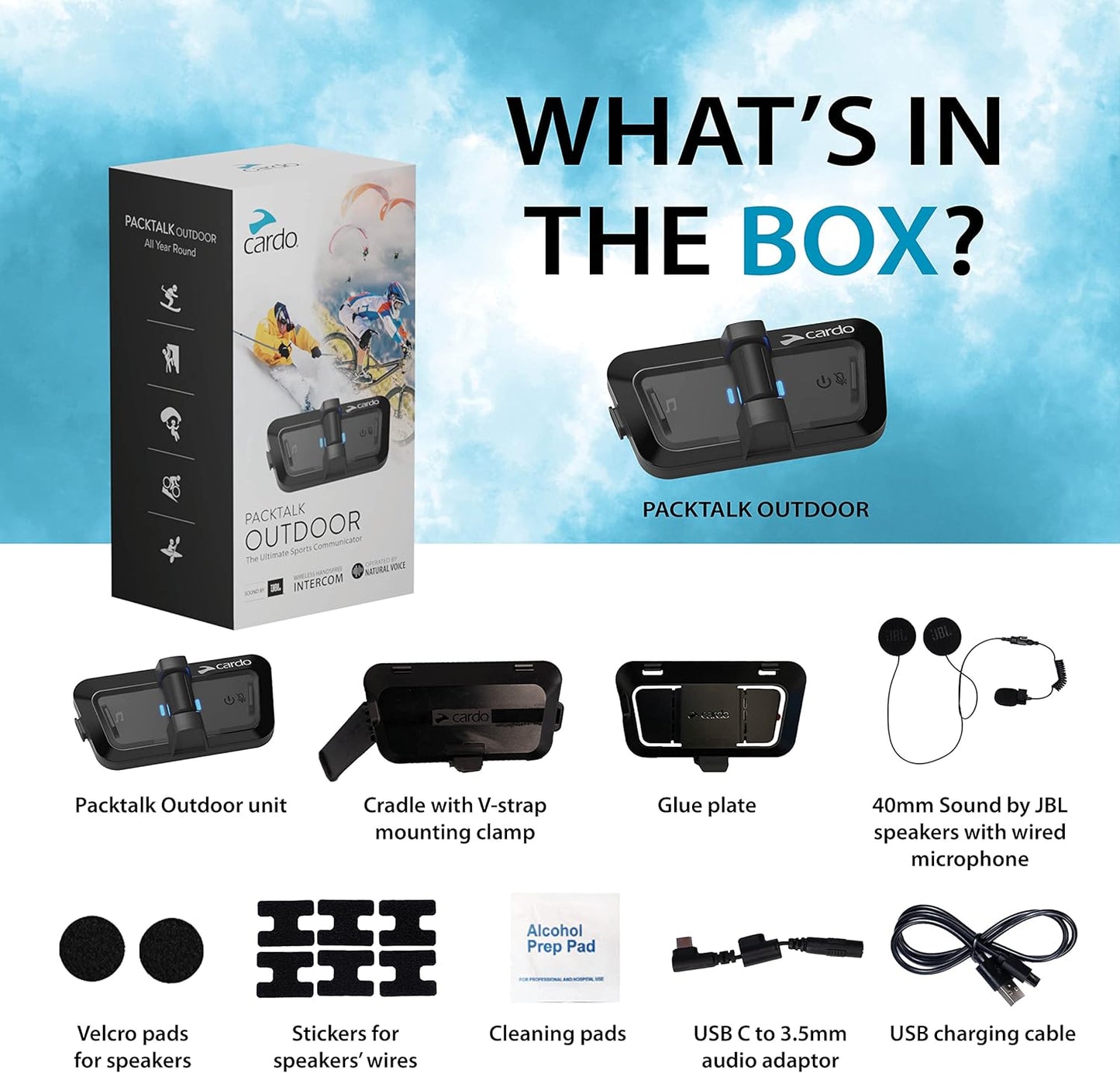 Cardo Packtalk Outdoor Family Pack - Group Communication and Audio (4 Pack)