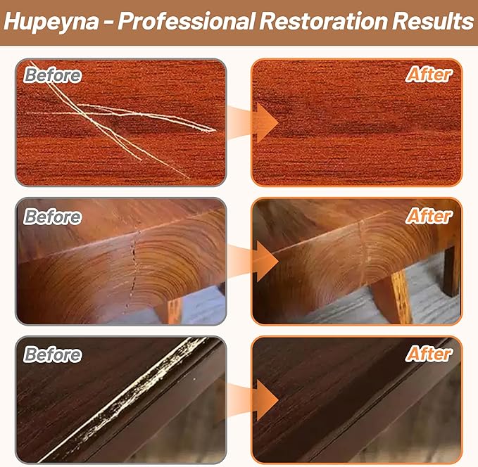 Wood Repair Kit, Wood Furniture Repair Kit, Wood Filler, Wood Putty and Beeswax- Repair Stains, Scratch, Cracks, Hole, Discoloration for Wooden Door, Table, Cabinet, Bed, Floor (Brown Series)