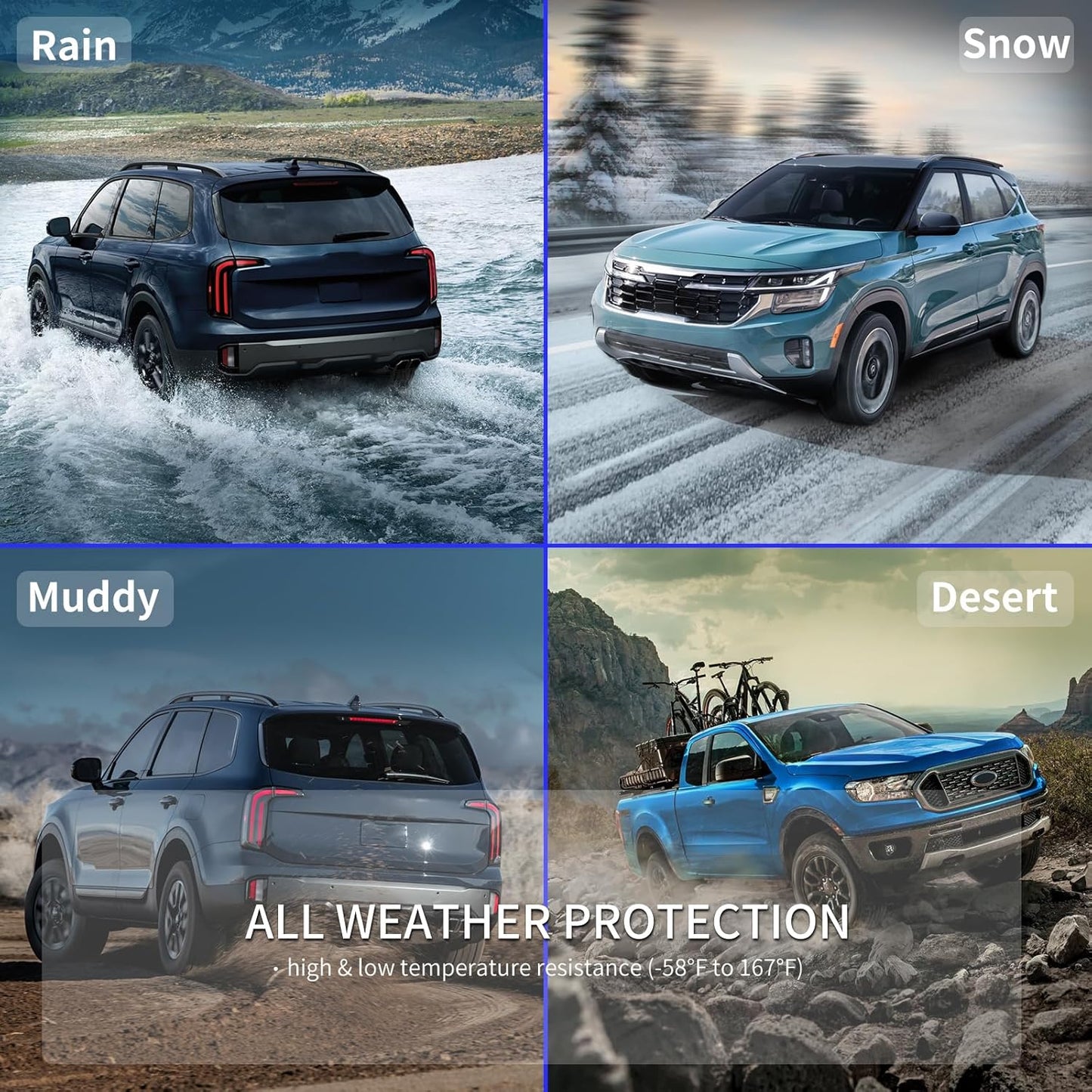 KELCSEECS® Floor Mats & Cargo Liner with Seatback Mats Custom for 2024 2025 2026 Kia Seltos(Cargo Mat Only Fit The Upper Layer)All Weather Protection TPE Floor Liners Full Set Seltos Accessories Black