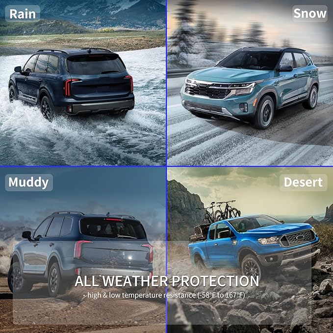 KELCSEECS Floor Mats & Cargo Liner & Backrest Mats for 2021 2022 2023 2024 2025 2026 Kia Sorento Hybrid/2022-2026 Kia Sorento Plug-in Hybrid Car Mats Accessories