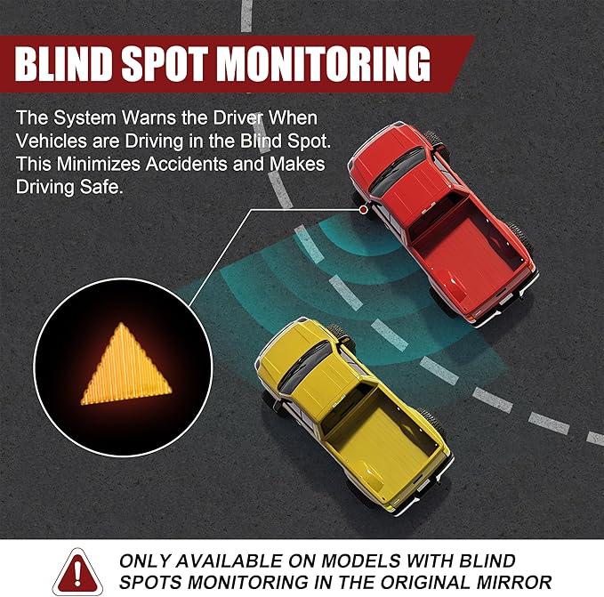 Tow Mirrors Compatible with 2007-2021 Tundra, 2008-2017 Sequoia, Extended Trailer Towing Side Mirrors with Blind Spot Monitoring, Sequential Switchback Turn Signal, Power Heated, Chrome