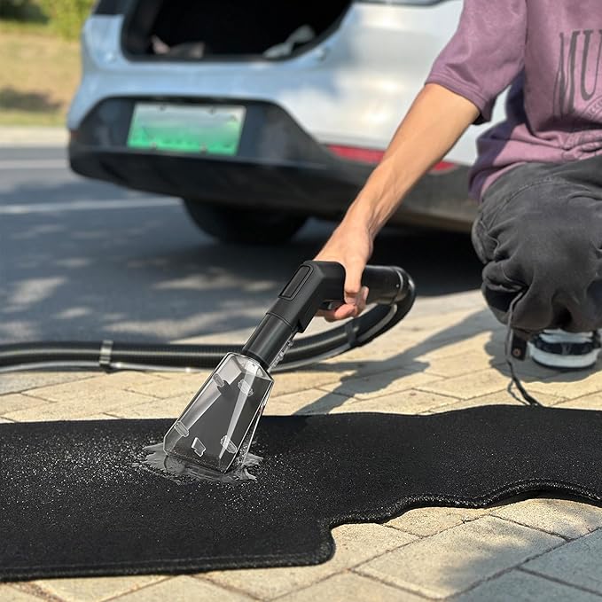 Shop Vacuum Wet and Dry, 6 Gallon, 5.5 Peak HP Power Suction, 3 in 1 Stainless Steel Shop Vac with 4.5L Upholstery Shampoo Tank, Water Vacuum Cleaner Carpet Extractor (Red)