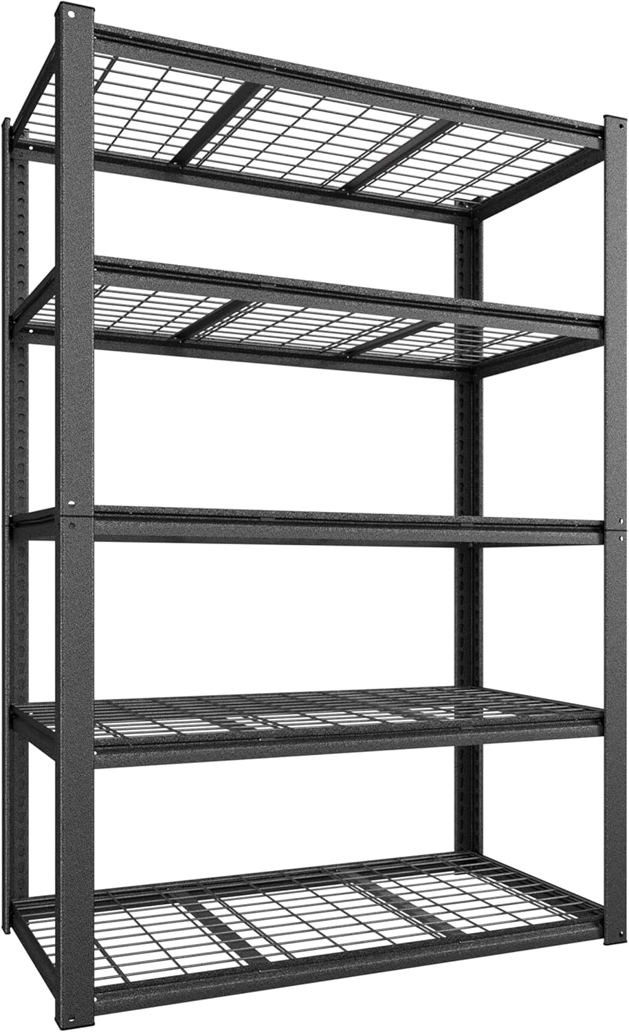 MUPATER 48.43" W x 23.98" D x 72.05" H Metal Storage Shelves, 5 Tier Shelves and Adjustable Shelves, Garage Shelving Unit, Standing Utility Shelf Racks for Garage Warehouse Kitchen