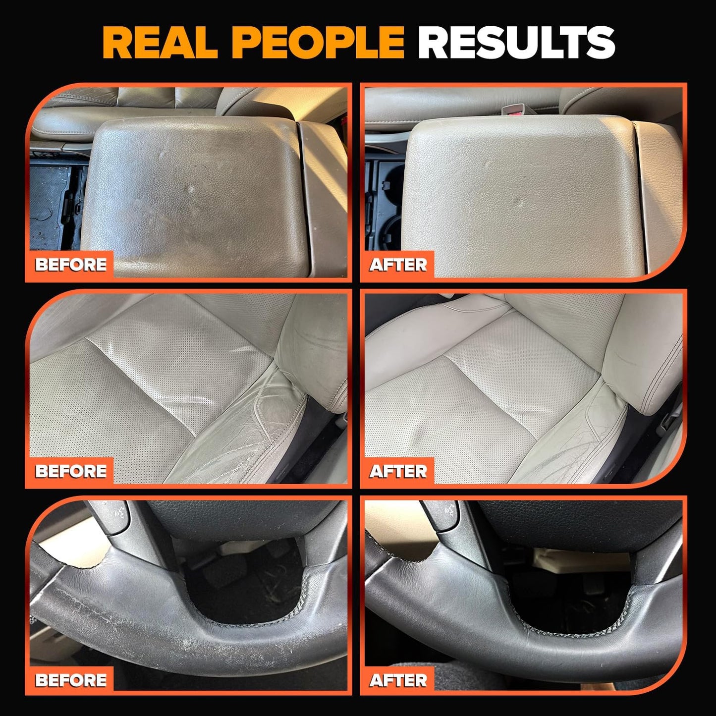 Carfidant Ultimate Leather Cleaner & Stain Remover for Cars - Cleans and Restores Seats, Coach, Purses, Handbags, Furniture, Shoe, Boot, Sofa and Interior