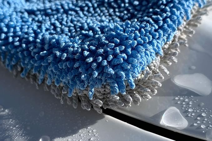 Autofiber Dreadnought XL Microfiber Vehicle-Drying Towel, Superior Absorbency for Car Trucks, and SUVs, Double-Twist Pile, One-Pass (20"x40", Blue/Gray) 1-Pack