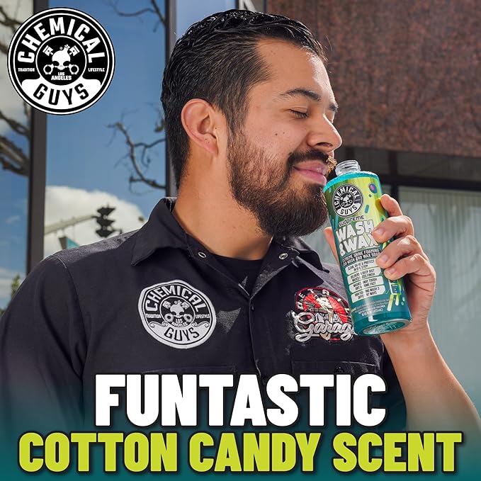 Chemical Guys Sudpreme Wash & Wax 128 oz High Suds Foaming Car Wash Soap with Carnauba Wax Shine, Deep Gloss Finish & Surface Protection Safe for Paint, Chrome & Plastic