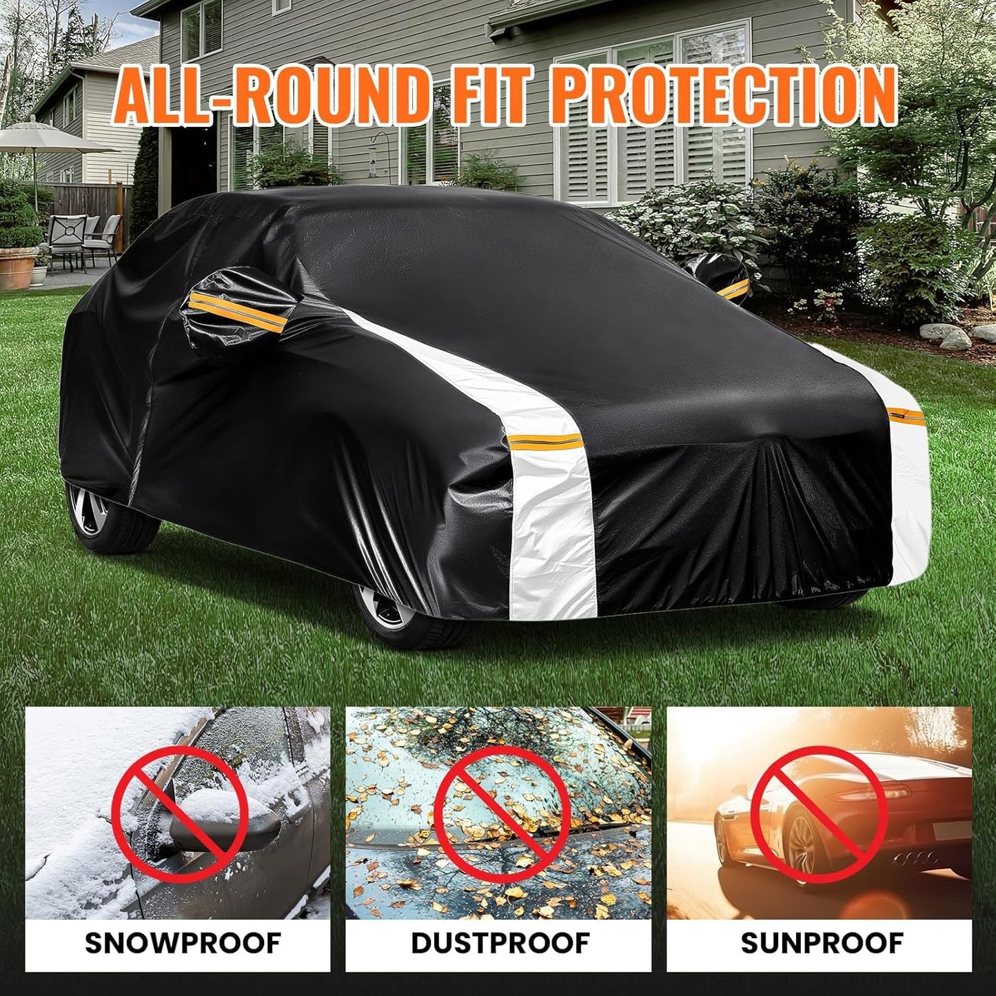 Chevrolet Trax Car Cover 100% Waterproof All Weather, Gift with Towel, 10 Layers SUV Car Cover Custom Fit 2013-2025 Chevy Trax, Full Exterior Car Covers Rain Sun UV Protection with Door Zipper.