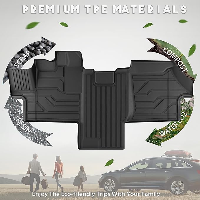 KARPAL Floor Mats for Ram Promaster 2018-2025 1500/2500/3500 (Not Fit for EV & Ram Promaster City), TPE All-Weather Floor Liners Front Row Car Mats, Ram Accessories