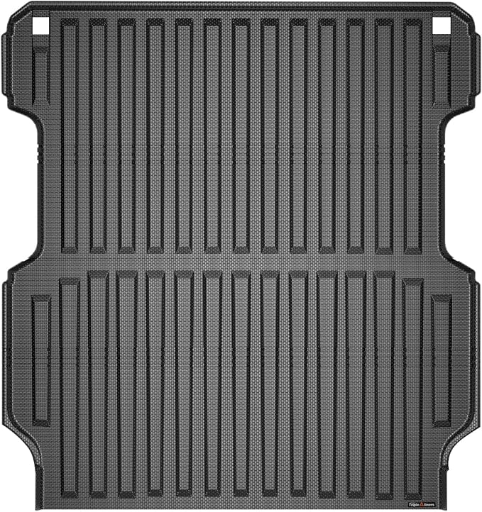 TripleAliners Truck Bed Mat Compatible with 2017-2024 2025 2026 Honda Ridgeline Accessories 5.3FT Vehicle Perfectly Flush All Weather Protection TPE Heavy Duty Pickup Car Bed Cargo Mat