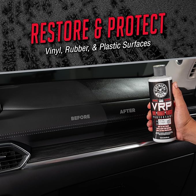 Chemical Guys VRP Vinyl, Rubber, and Plastic Dressing - Non-Greasy, Dry-to-the-Touch Shine for Tires, Trim, and More, Safe for Cars, Trucks, SUVs, RVs, and More - 16 oz