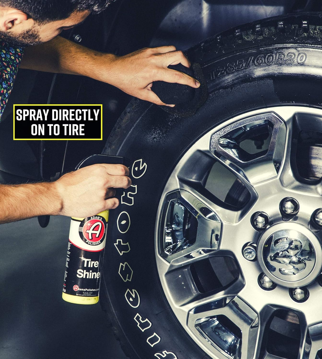 Adam's SiO2 Infused Tire Shine Plus 16oz - Achieve a Lustrous, Dark, Long Lasting Shine - Non-Greasy and No Sling Formulation Infused with SiO2 for Increased a Longer, Durable Shine (Refill Kit)
