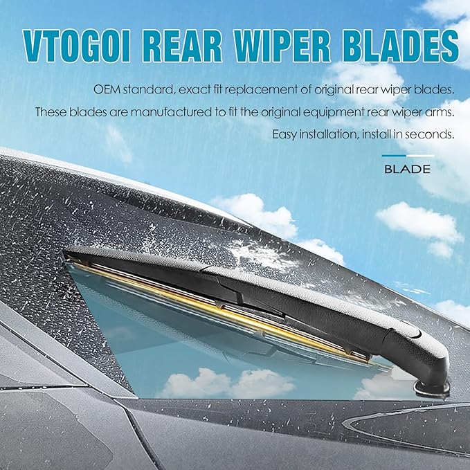 VTOGOI Windshield Wipers Replacement for Jeep Grand Cherokee 2014-2021 Front Rear Wiper Blades and Rear Windshield Wiper Arm Set for My Car (Pack of 4)