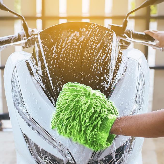 6 Pcs Microfiber Dusting Mitt Gloves Microfiber Washable Dusting Gloves Car Wash Mitt for Leaf Cleaning Plant