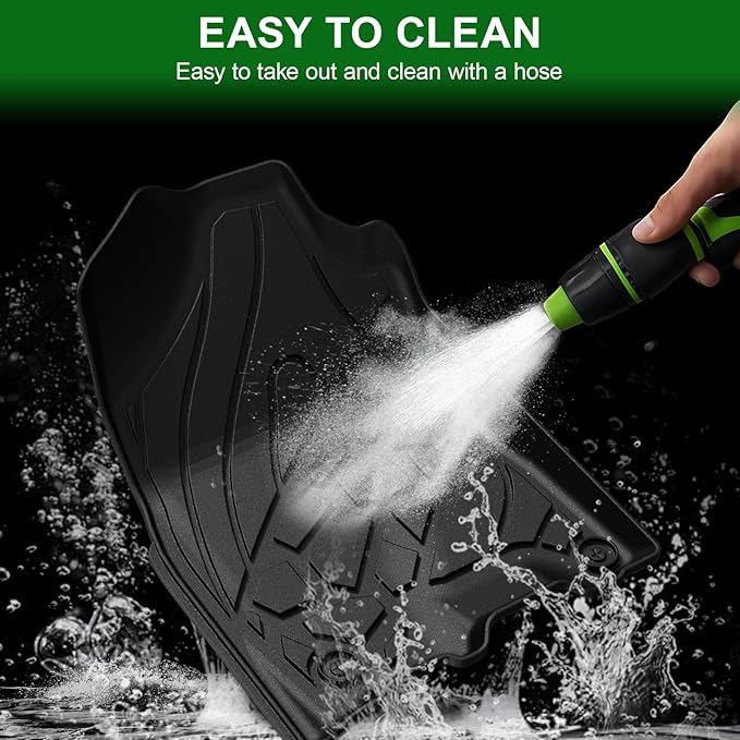 Floor Mats Fit for 2013-2018 Dodge Ram 1500/2500/3500 Crew Cab & 2019-2024 Dodge Ram 1500 (Only Classic Body) Crew Cab All Weather TPE Car Liner, & Door Sill Guards Accessories