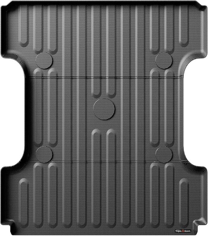 TripleAliners Truck Bed Mat Compatible with 2002-2018 Dodge RAM 1500 & 2002-2025 Ram 2500/3500 & Ram 1500 Classic 2019-2024 Accessories 6'4" Custom Fit All Weather Protection TPE Heavy Duty Bed Liners