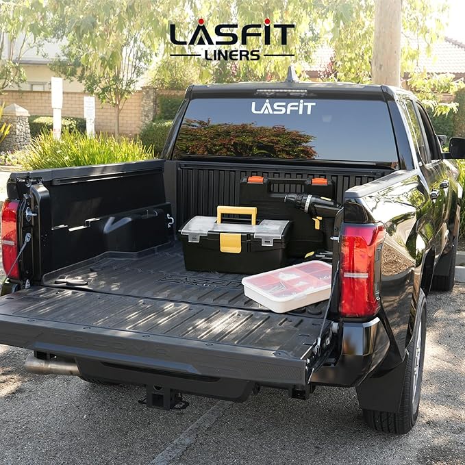 LASFIT Bed Mat for Toyota 2024-2026 Tacoma (5FT/5'Bed) Truck Bed, All Weather 5 ft Rubber Car Bed Liner for Toyota Tacoma 2024 2025 2026 Accessories, TPE Trunk Mat&Bed Liner (Not Fit Drop-in Liners)