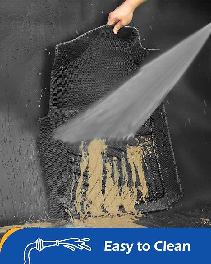 Car Floor Mats for Dodge Ram: Ram 1500 2002-2008 Crew Cab (Quad Cab) Ram 2500/3500 2003-2009 Crew Cab All-Weather Carpet Liners Front Rear Liners Custom Rubber Heavy Duty Truck Vehicle Accessories