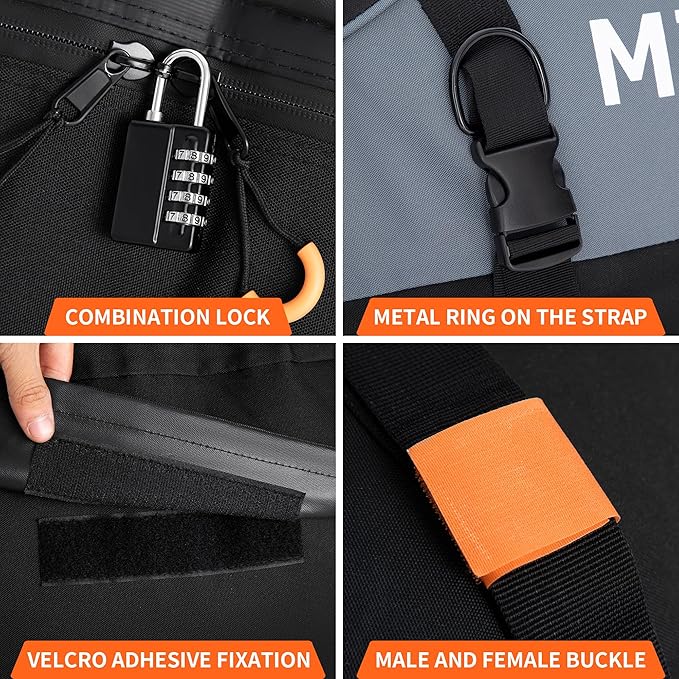 MIDABAO Waterproof Duty Car Roof Top Carrier-Car Cargo Roof Bag Car Roof Top Carrier - Waterproof & Coated Zippers- Includes Anti-Slip Mat- for Cars with or Without Racks (12 Cubic feet)