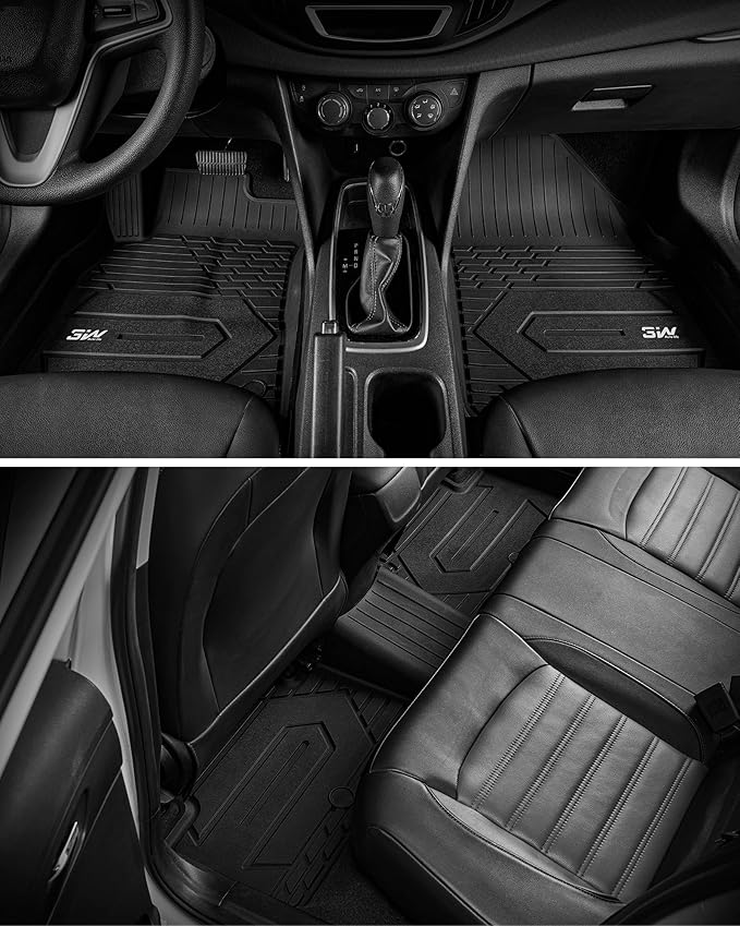 3W Floor Mats & Cargo Liner for 2021-2025 Chevrolet Tahoe/GMC Yukon (Only for 8 Seats, Not for XL), All Weather Protection Anti-Slip & Durable TPE Full Set Liners Automotive Accessories