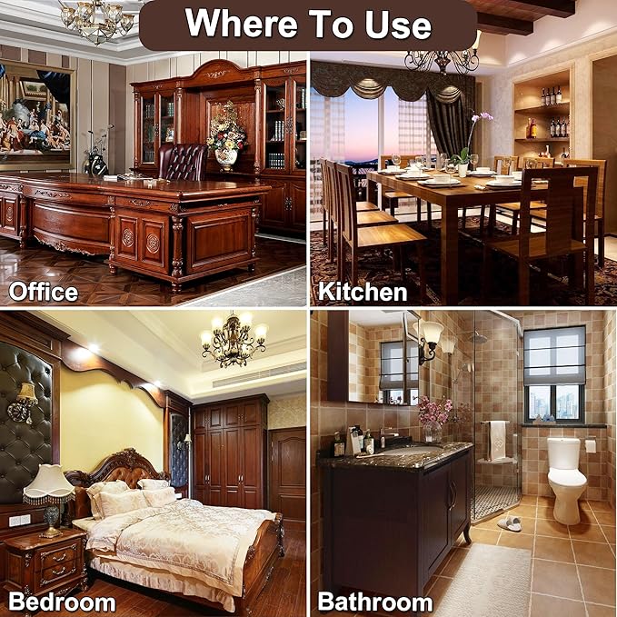 Wood Furniture Repair Kit, 21 Pcs Touch Up Wood Putty, Wood Fillers and Beeswax - Repair Cracks, Scratch, Hole, Discoloration for Wooden Floor, Door, Laminate, Table, Cabinet Surfaces