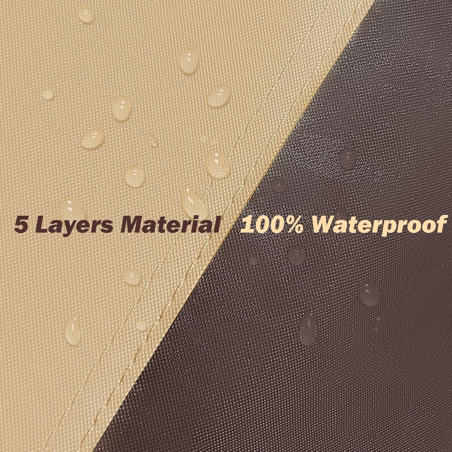 Camaro Car Cover Waterproof All Weather Compatible with Chevy Camaro, Outdoor Anti-UV Sun Rain Protection Full Exterior Cover (Camel with Brown)