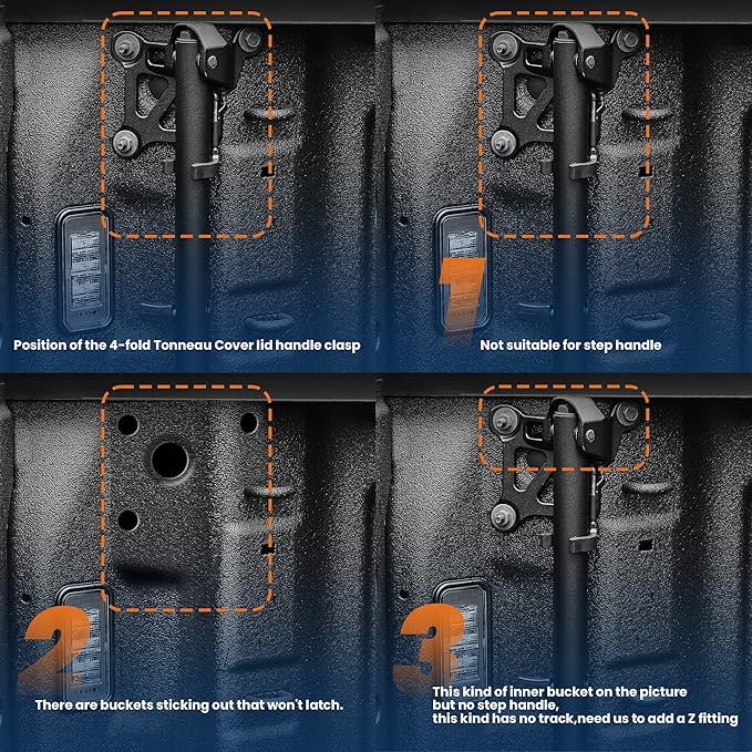 Hard Tri Truck Bed Tonneau Cover Compatible for 2009-2014 Ford F150 Styleside (Not for Flareside) 5'5" Bed