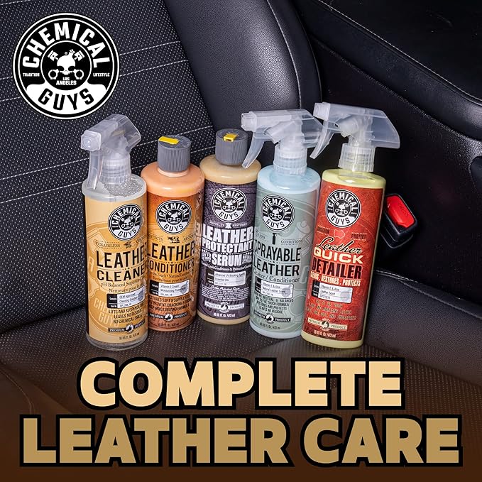 Chemical Guys SPI_208 Colorless and Odorless Leather Cleaner for Car Interiors, Furniture, Apparel, Boots, and More (Works on Natural, Synthetic, Pleather, Faux Leather and More), 128 fl oz (1 Gal)