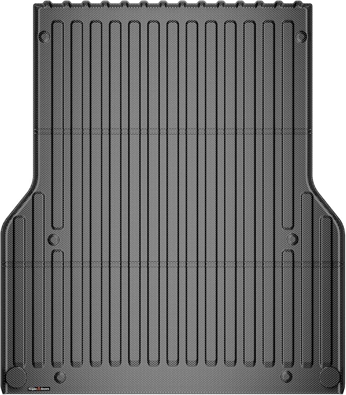 TripleAliners Truck Bed Mat Compatible with 2005-2023 Toyota Tacoma Accessories 5FT Vehicle Perfectly Flush All Weather Protection TPE Heavy Duty Pickup Car Bed Cargo Mat