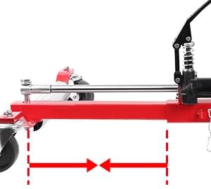 2 Pcs Car Wheel Dolly with Hydraulic Tire Jack, 1500LBS Capacity Trailer Dolly for Vehicle Positioning for Truck RV Trailer, Red