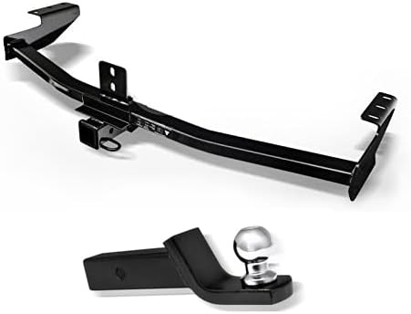 Class 3 Trailer Hitch Receiver 2" + Loaded Ball Mount Kit - Compatible with 2006-2014 Honda Ridgeline All Models - 5000 lbs Towing Capacity - Includes Trailer Ball, Pin & Clip - Heavy Duty