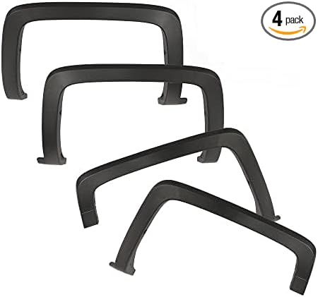 PIT66 4Pcs Fender Flares, Compatible with 2014-2018 Chevy Silverado 1500/2015-2019 Silverado 2500HD 3500HD(Only fit Models with fleetside Bed.Not for dually Models)