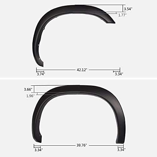 G-PLUS Fender Flares Compatible with 2002-2008 Dodge Ram 1500 Models Only, Compatible with 2003-2009 Dodge Ram 2500 3500 Models Only 4PCS 55276209AC
