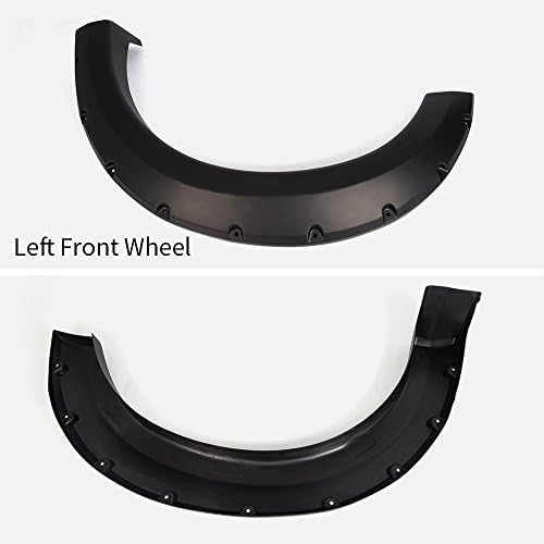 4PCS Fender Flares Fit for Ford F150 2004-2008 Styleside w/ 66.0"/67.0"/78.0"/96.0" Bed Length & Lincoln Mark LT w/ 67.0"/78.0" Bed Length 2007-2008 Wheel Trim Accessories Smooth Pocket Riveted
