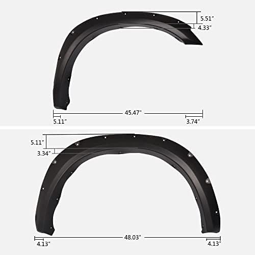 G-PLUS Fender Flares Compatible with Dodge Ram 2500/3500 2010-2018, ONLY Fit for Fleetside Models with 76.3" 98.3" (6.4ft, 8.2ft) Bed, Not Fit Dually and Chassis Cab Models