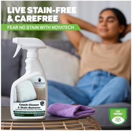 Couch Cleaner and Stain Remover Spray – Professional Strength, Multi-Surface Fabric and Upholstery Cleaner – Pet-Safe, Non-Toxic, Quick-Drying for Couches, Sofas & Car Interiors.