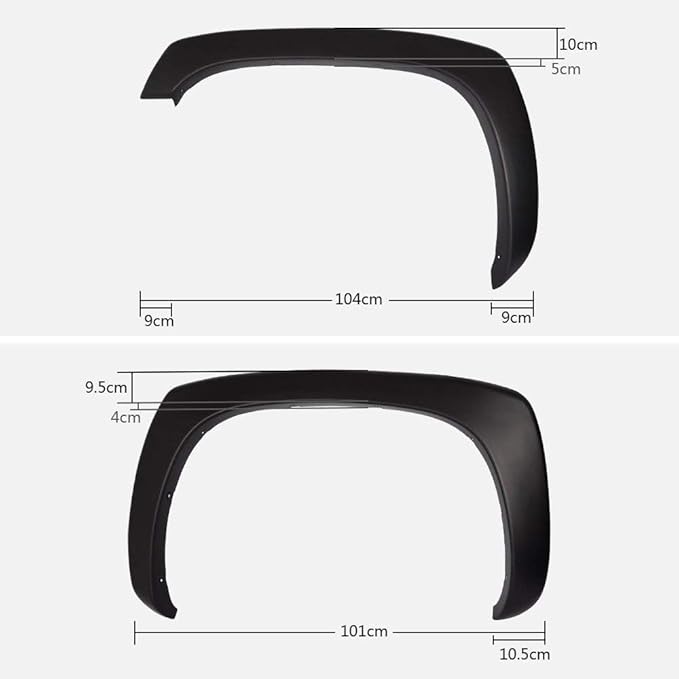 PIT66 Fender Flares, Compatible With Chevy Silverado GMC Sierra 1999-2006/Suburban Yukon XL 2000-2006/Avalanche 2002-2006 68.4", 78", 69.2", 96" Bed Smooth Factory Style Wheel Flares Set, 4 PCS