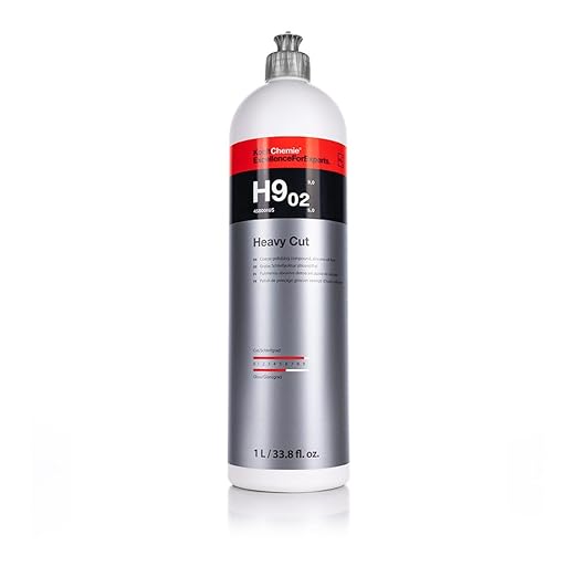 Heavy Cut Coarse Polishing Compound v2- H9.02 - Silicone-Oil-Free; Fast Reworking of Heavily Weathered Paintwork and Deep Scratches; Ideal for Soft and Scratch-Proof Paint (1 Liter)