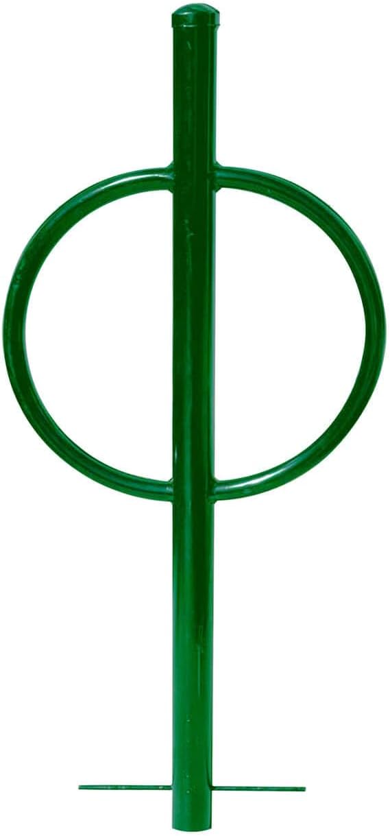 Sandbaggy Post and Ring Rack - In Ground - Commercial Outdoor Bike Parking & Storage Racks (Green, 1)