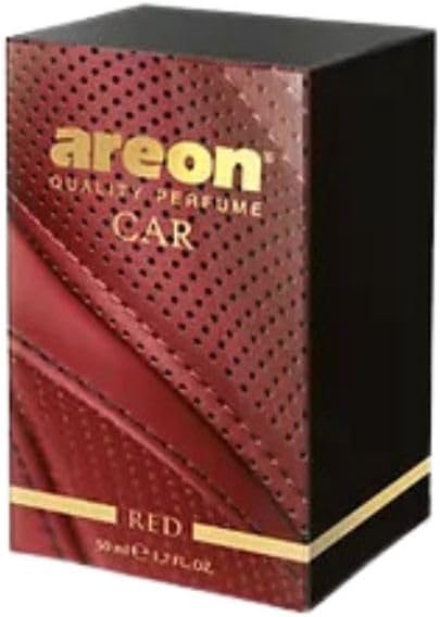 AREON MCP03 Car Perfume 1.7 Fl Oz. (50ml) Glass Bottle Car Air Freshener Spray, RED Scent